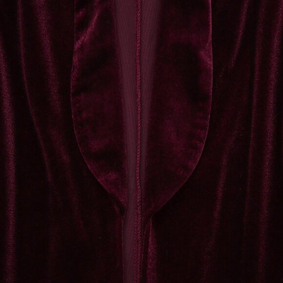 Burgundy Elegant Women's Velvet Jacket - Picture 5 of 6
